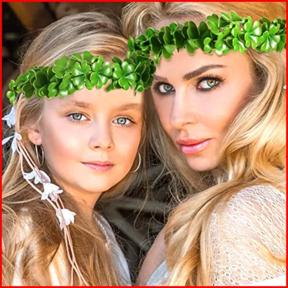 Adjustable Shamrock Headband, Lightweight Wire & Polyester, St. Patrick's Day